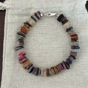 Tourmaline Chip and Sterling Silver Bracelet